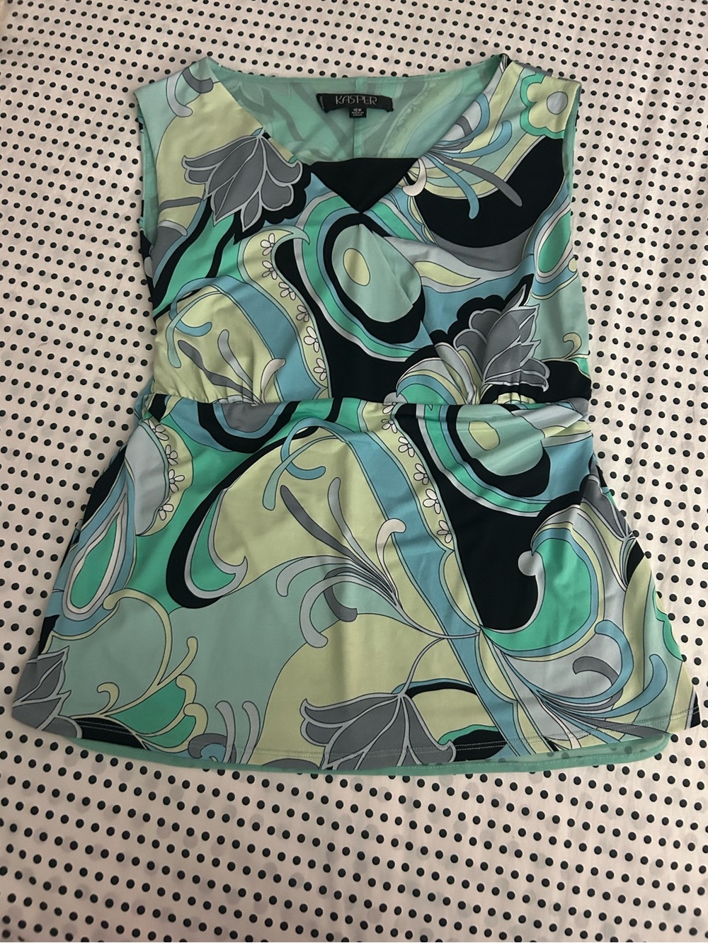 Vintage 2000s Kasper cinched waist office tank
